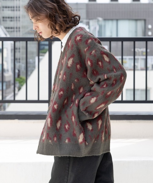 「PBLIM」 ニットカーディガン FREE レッド系その他 レディース_画像3