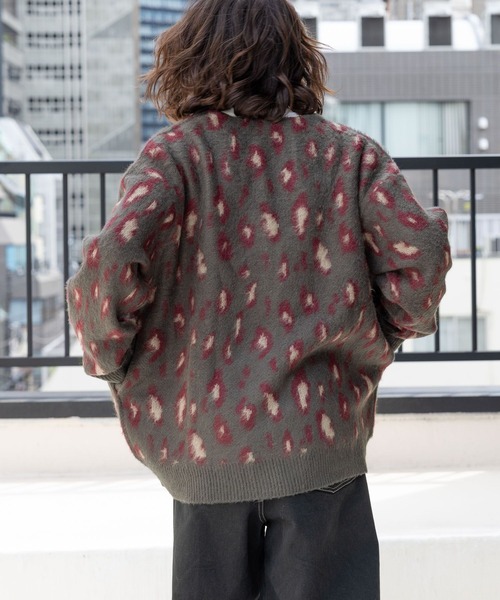 「PBLIM」 ニットカーディガン FREE レッド系その他 レディース_画像4