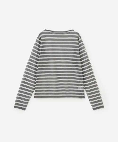 〈新品〉オーシバル　長袖カットソー　グレー ORCIVAL（オーシバル） tシャツ | シースルー ボートネック長袖