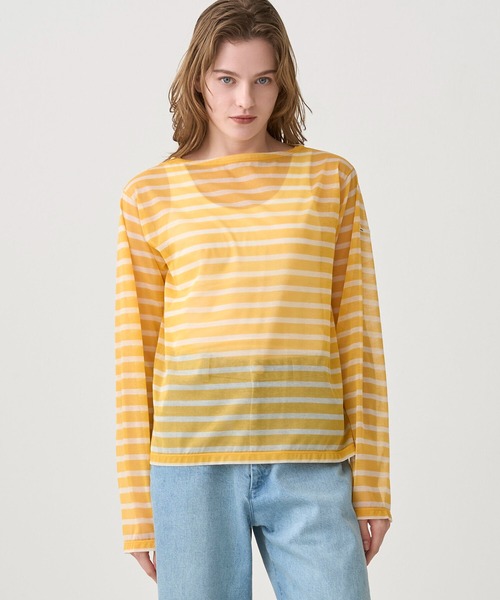 tシャツ ORCIVAL | シースルー ボートネック長袖カットソー WOMEN レディースの画像