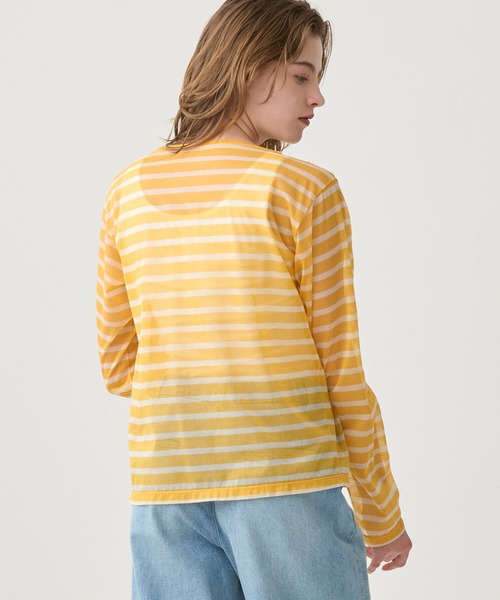 tシャツ ORCIVAL | シースルー ボートネック長袖カットソー WOMEN レディースの画像