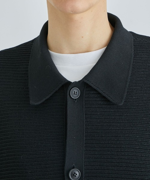 「CITY」 ニットカーディガン 2 ブラック メンズ_画像2