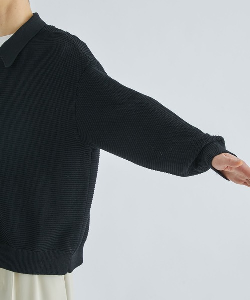 「CITY」 ニットカーディガン 2 ブラック メンズ_画像3