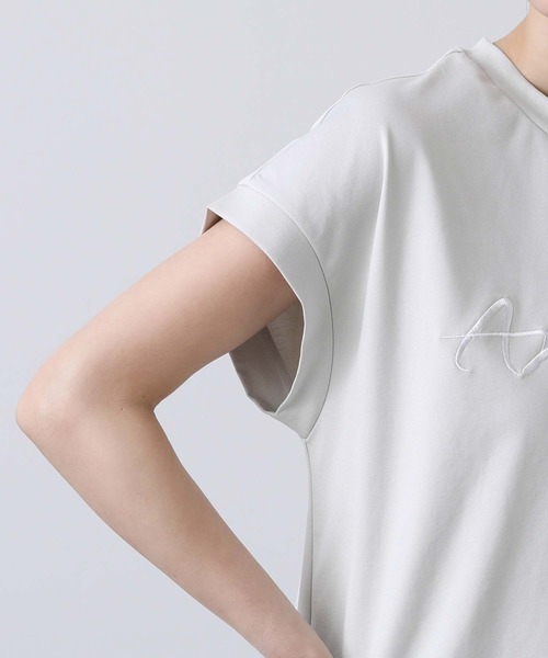 「Gready Brilliant」 「AuieF」半袖カットソー 38 チャコールグレー レディース_画像6