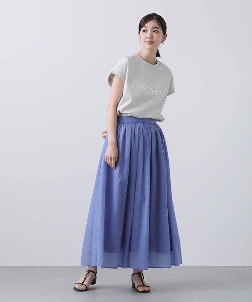 「Gready Brilliant」 「AuieF」半袖カットソー 38 チャコールグレー レディース_画像8
