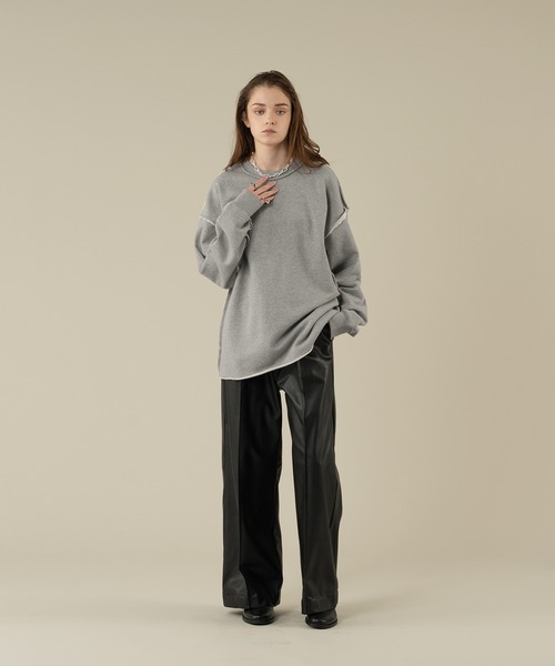 「selle glant」 スウェットカットソー LARGE 杢グレー メンズ_画像6