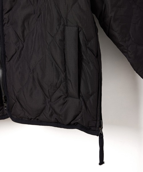 「TAION」 キルティングブルゾン M オリーブ レディース_画像6