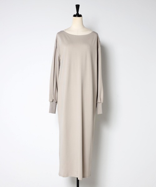 「Bonjour Sagan」 長袖ワンピース FREE チャコールグレー レディース_画像2