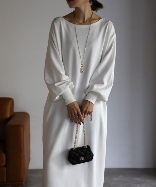 「Bonjour Sagan」 長袖ワンピース FREE チャコールグレー レディース_画像7