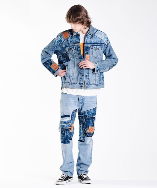 「Levi's」 デニムジャケット X-LARGE オレンジ メンズ_画像5