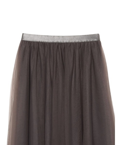 「anuans」 フレアスカート SMALL チャコールグレー レディース_画像5