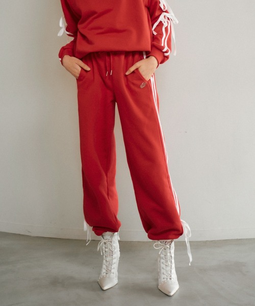 「ACLENT」 スウェットパンツ FREE ブラック レディース_画像4