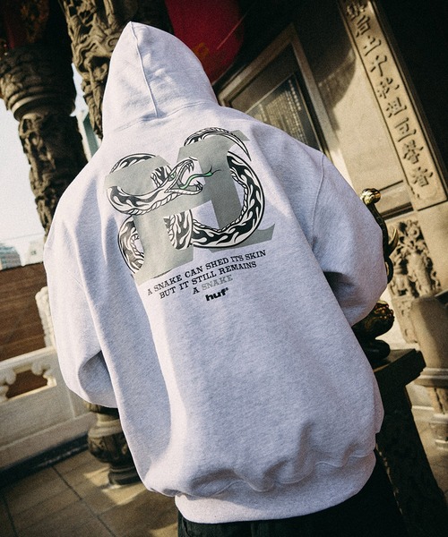 HUF(ハフ) プルオーバーパーカー LARGE アッシュグレー メンズ HUF(ハフ) プルオーバーパーカー LARGE アッシュグレー メンズ