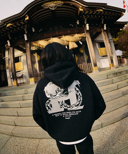 「HUF」 プルオーバーパーカー LARGE アッシュグレー メンズの画像