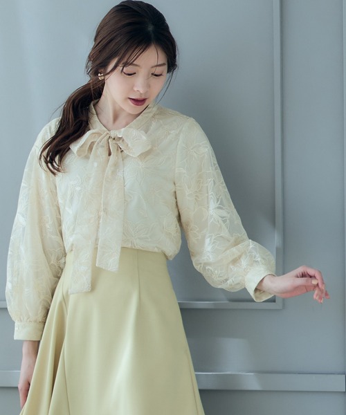 ブ*ム様 Product Twelve 鷲刺繍 アイボリー 長袖シャツ 12Twelve Agenda（トゥエルブ アジェンダ） ブラウス シャツ レース