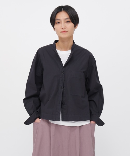 MHL.（エムエイチエル） ブラウス シャツ COTTON RAMIE POPLIN