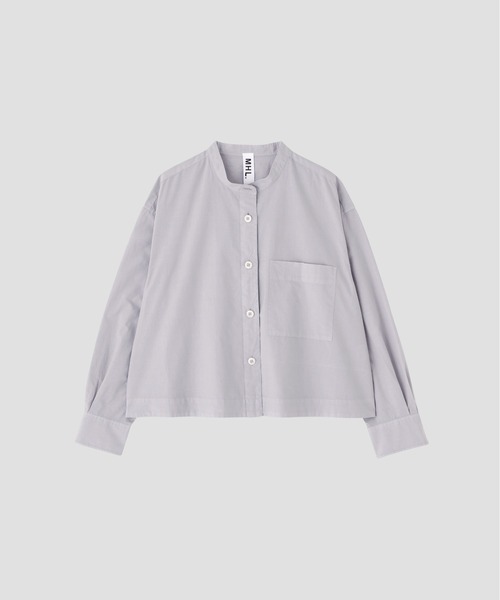MHL.（エムエイチエル） ブラウス シャツ COTTON RAMIE POPLIN