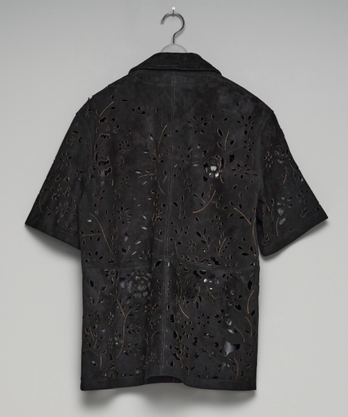 シャツ 「M A S U」BANDANA HOLE LEATHER HALF SLEEVE SHIRT メンズの画像