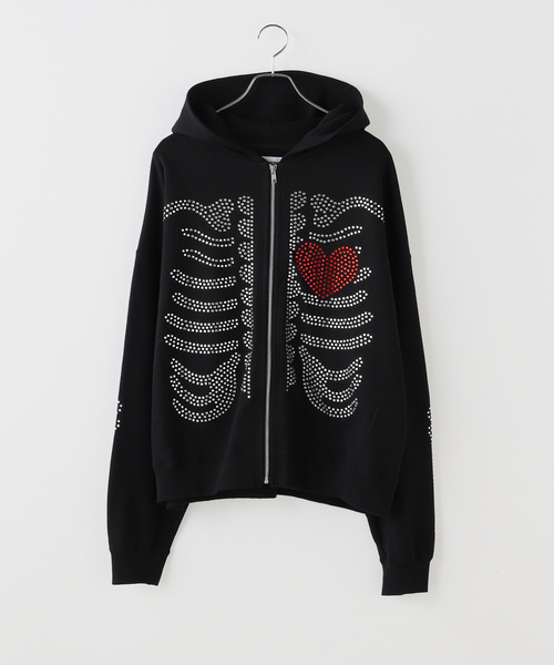 DISCOVERED（ディスカバード） パーカー HOTFIX BONE＆HEART PARKA