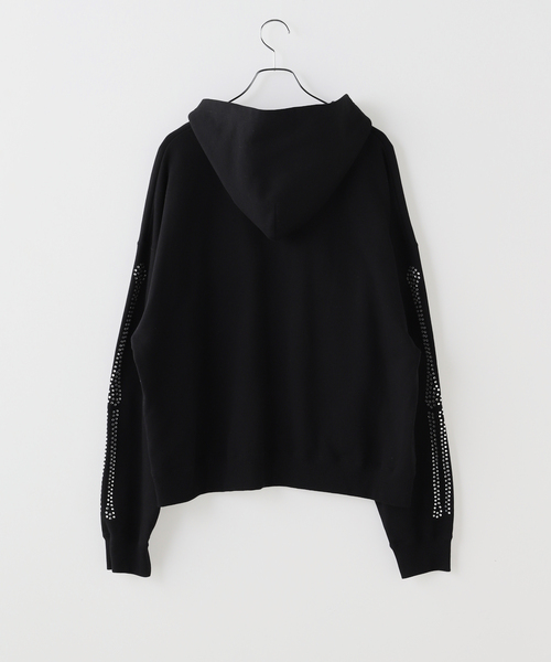 期間限定値下げ！DISCOVERED LAME BONE&HEART KNIT DISCOVERED（ディスカバード） パーカー HOTFIX BONE＆HEART PARKA