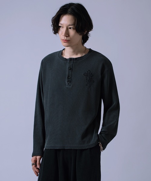 improves（インプローブス） tシャツ クロス 刺しゅう ワッフル ロンT