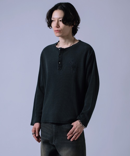 improves（インプローブス） tシャツ クロス 刺しゅう ワッフル ロンT