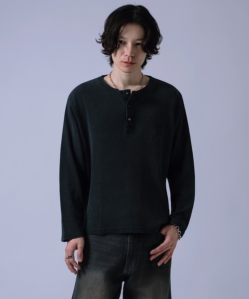 improves（インプローブス） tシャツ クロス 刺しゅう ワッフル ロンT