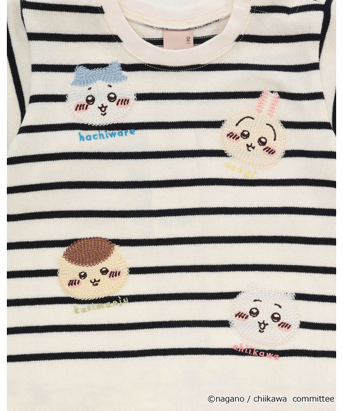 petit main tシャツ 「アニメちいかわ」お顔モチーフ長袖Tシャツ 