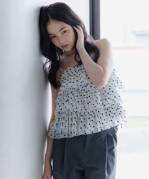 haek tulle frill camisole/チュールフリルキャミソール レディース