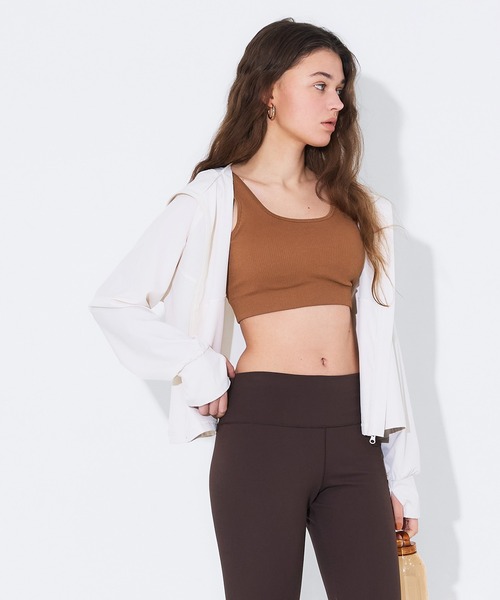 coca（コカ） タンクトップ ノースリーブ OUT BRA クロップドタンク 