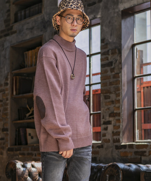 「ADMIX/ATELIER SAB MEN」 長袖ニット 48 ダークベージュ メンズ_画像4