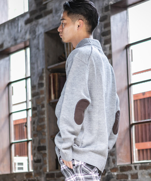 「ADMIX/ATELIER SAB MEN」 長袖ニット 48 ダークベージュ メンズ_画像6