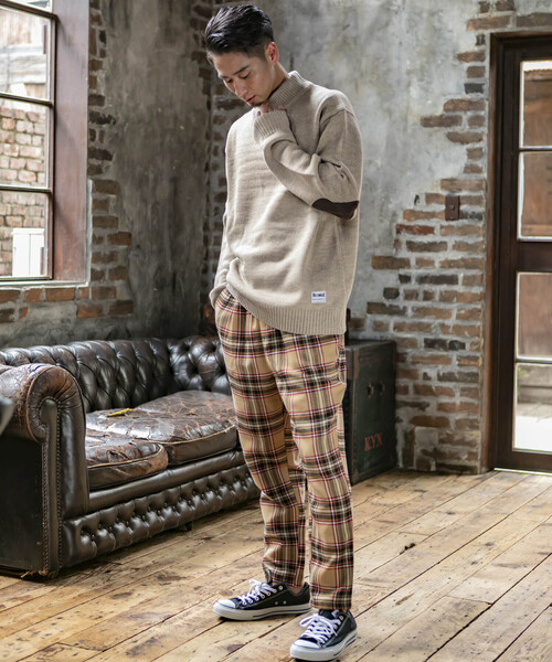 「ADMIX/ATELIER SAB MEN」 長袖ニット 48 ダークベージュ メンズ_画像9