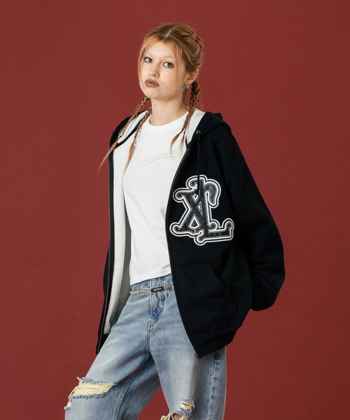 XLARGE（エクストラ ラージ） ジップアップパーカー M オフホワイト