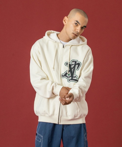 XLARGE（エクストラ ラージ） ジップアップパーカー M オフホワイト