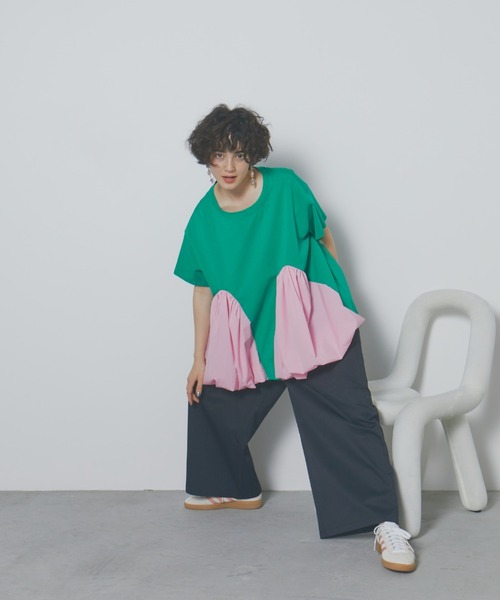 manana suerte（マニャーナスエルテ） tシャツ 半袖 切替バルーンT 