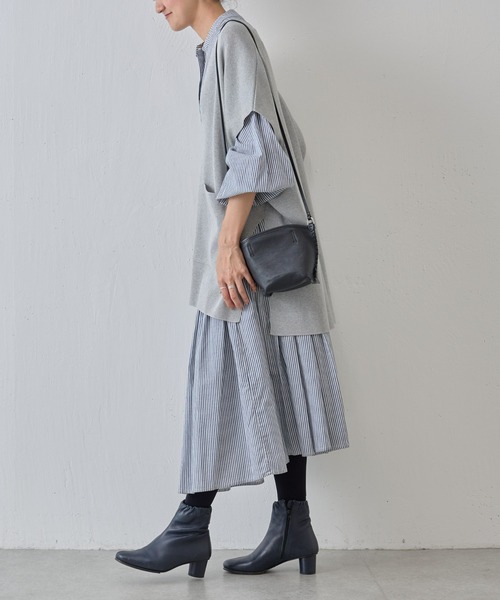 「BEARDSLEY」 長袖ワンピース S ネイビー レディースの画像