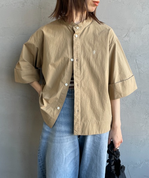 GYMPHLEX（ジムフレックス） uvカット ブラウス シャツ 半袖 スタンド