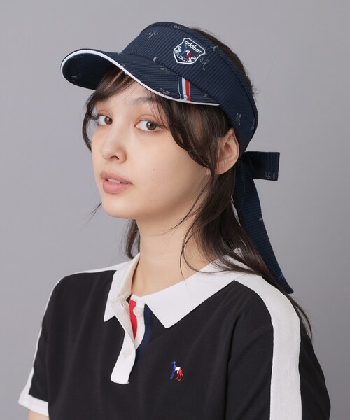 adabat（アダバット） サンバイザー レディース 「ADABAT NAVY」飛び柄