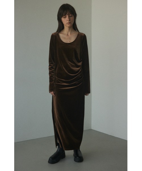 「BLACK BY MOUSSY」 長袖ワンピース FREE グレー レディース_画像2