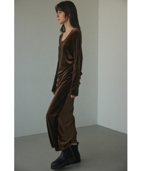 「BLACK BY MOUSSY」 長袖ワンピース FREE グレー レディース_画像3