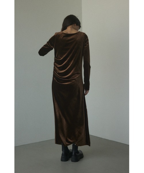 「BLACK BY MOUSSY」 長袖ワンピース FREE グレー レディース_画像4