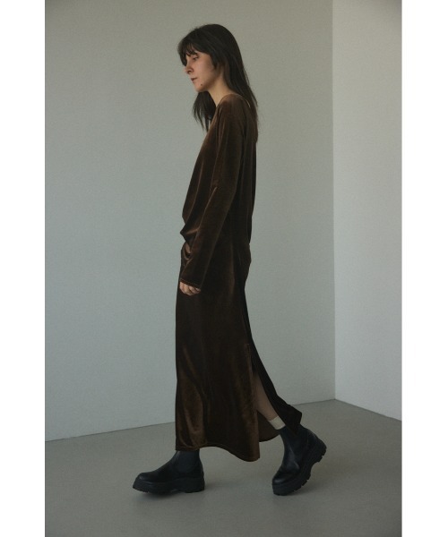 「BLACK BY MOUSSY」 長袖ワンピース FREE グレー レディース_画像5