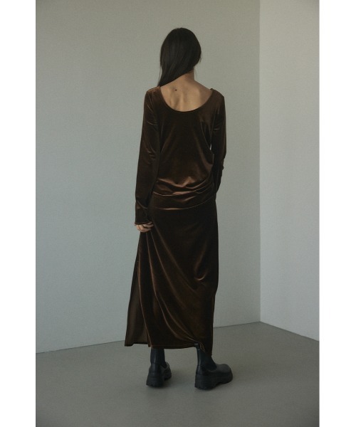 「BLACK BY MOUSSY」 長袖ワンピース FREE グレー レディース_画像7