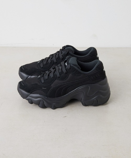 「ear PAPILLONNER」 「PUMA」ローカットスニーカー 24.5cm ブラック レディース_画像2