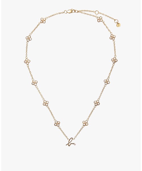 ネックレス b.ロゴ フラワーモチーフ パール ネックレス ”Double bloom レディースの画像