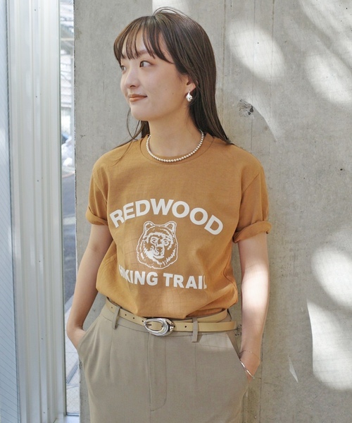 「MIXTA」 半袖Tシャツ FREE キャメル レディース_画像3