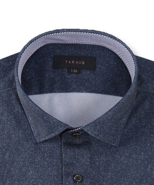 「TAKA-Q」 長袖シャツ - ネイビー メンズ_画像7