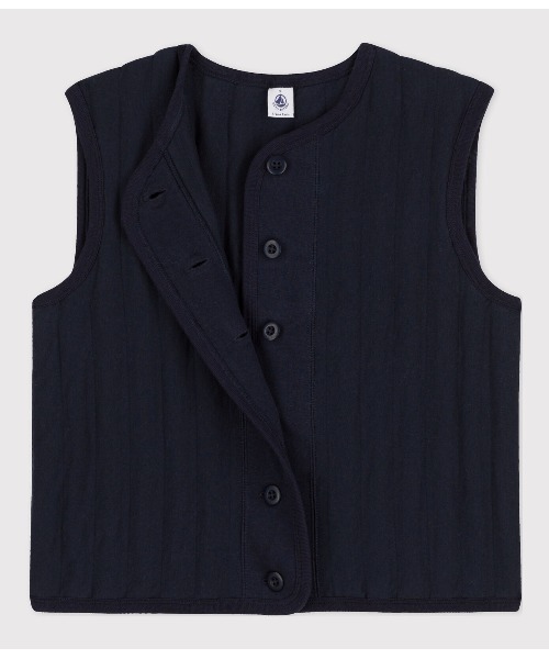 「PETIT BATEAU」 ベスト LARGE ネイビー レディース_画像3