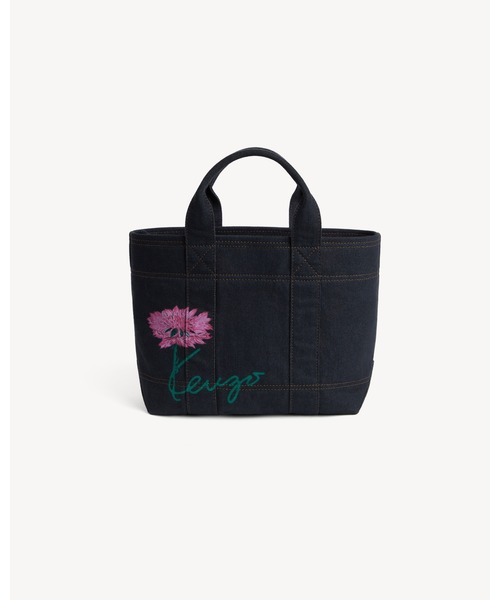 ショルダーバッグ 'KENZO Tulip' スモール トートバッグ イン デニムライク ツイル メンズの画像